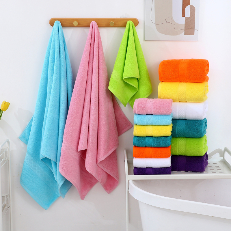 Zhenjian 100% pamut törölköző készlet – fürdő- és arc-törölközők, 905 g, logó nyomtatásával testreszabható