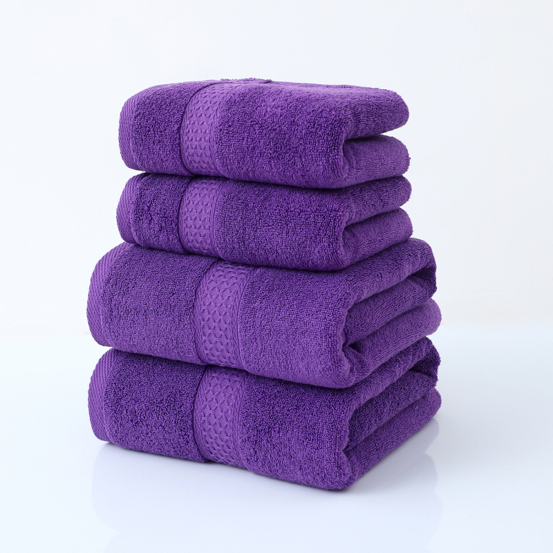 Zhenjian 100% pamut törölköző készlet – fürdő- és arc-törölközők, 905 g, logó nyomtatásával testreszabható