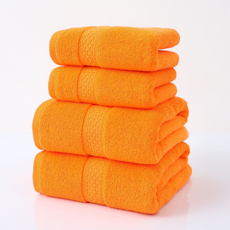 Zhenjian 100% pamut törölköző készlet – fürdő- és arc-törölközők, 905 g, logó nyomtatásával testreszabható