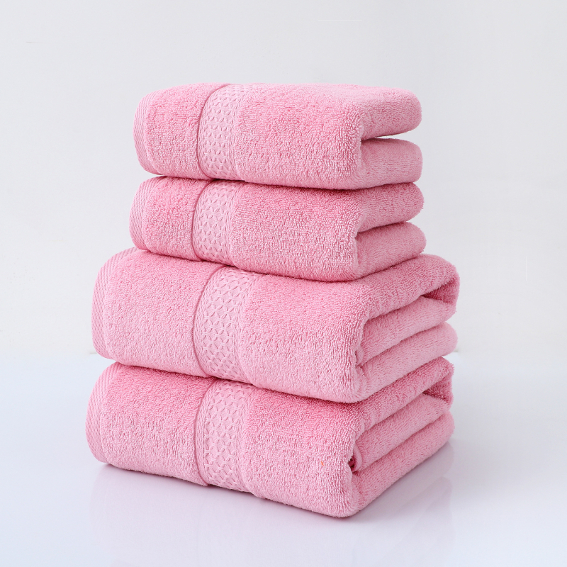 Zhenjian 100% pamut törölköző készlet – fürdő- és arc-törölközők, 905 g, logó nyomtatásával testreszabható