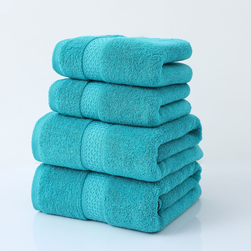 Zhenjian 100% pamut törölköző készlet – fürdő- és arc-törölközők, 905 g, logó nyomtatásával testreszabható