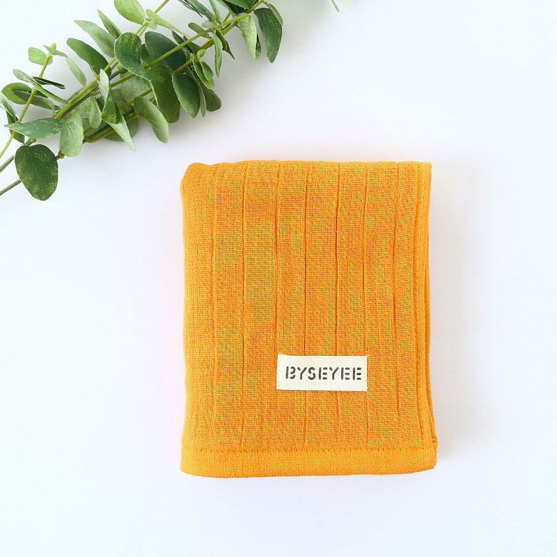 5 rétegű tiszta pamut géz törölköző, testre szabható, hajlított szegéllyel, logó nyomás elérhető