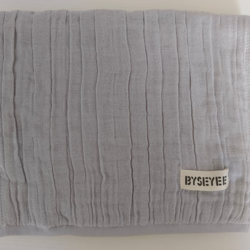 5 rétegű tiszta pamut géz törölköző, testre szabható, hajlított szegéllyel, logó nyomás elérhető