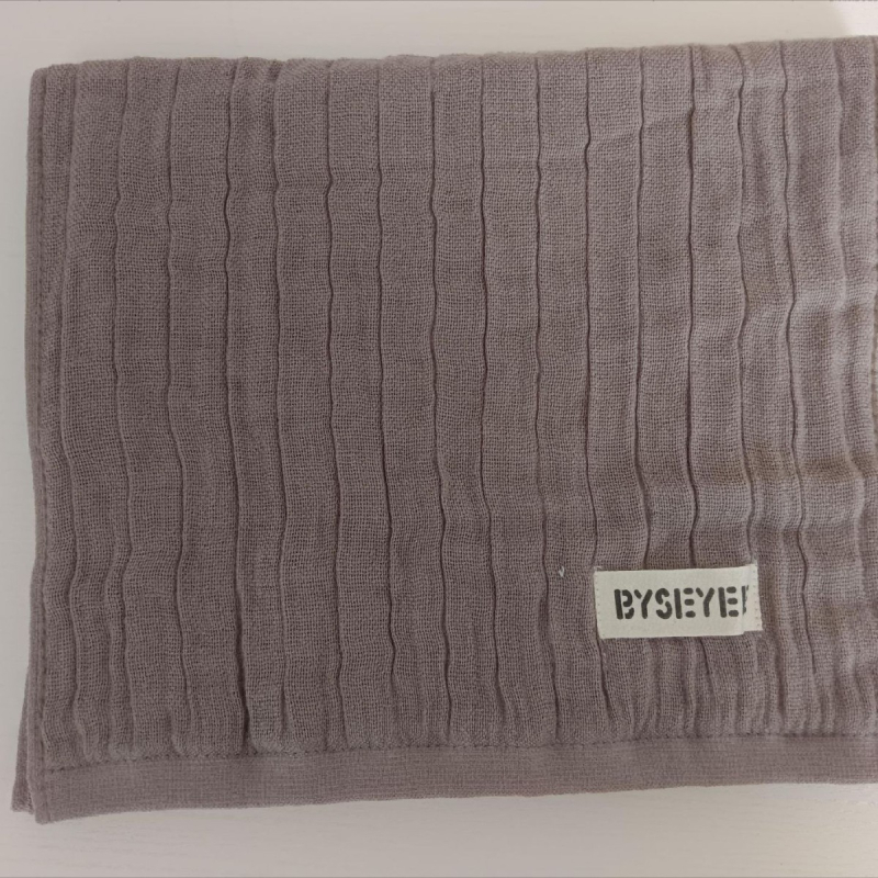 5 rétegű tiszta pamut géz törölköző, testre szabható, hajlított szegéllyel, logó nyomás elérhető