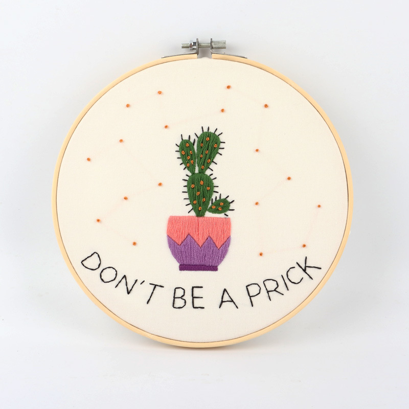 Комплект за бродиране – памучно платно, мотив растения и цветя, кръстат бод за начинаещи