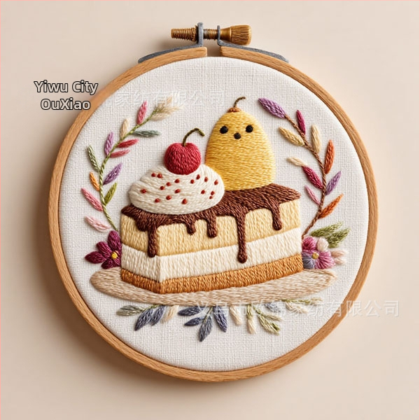 Комплект DIY бродерия Nordic стил – памучен материал, мотив анимационен, кръстосано бродиране