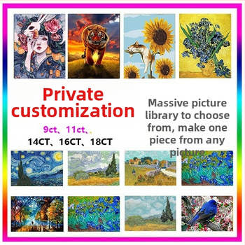 Keresztöltéses készlet - tájkép dizájn, 11CT pamut anyag, ideális nappaliba, hálószobába, dolgozószobába, étterembe