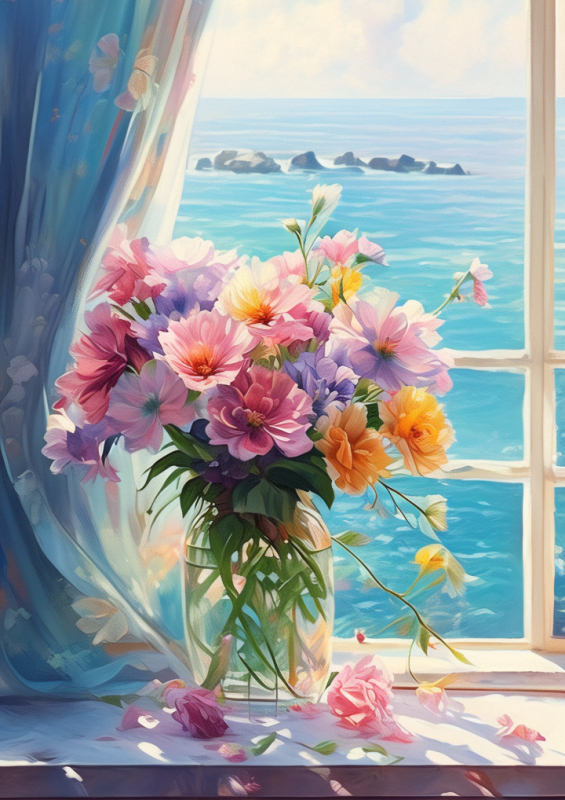 Keresztöltéses készlet - tájkép dizájn, 11CT pamut anyag, ideális nappaliba, hálószobába, dolgozószobába, étterembe