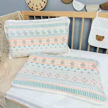 Dječje jastučnice od šest slojeva pamuk gaze, set od dva komada — jacquard tkanina, 100% pamuk