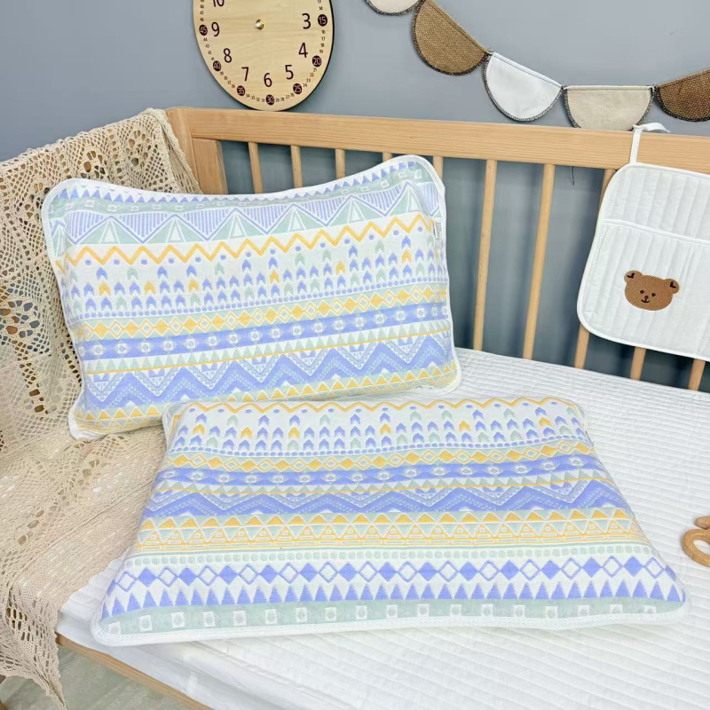 Dječje jastučnice od šest slojeva pamuk gaze, set od dva komada — jacquard tkanina, 100% pamuk