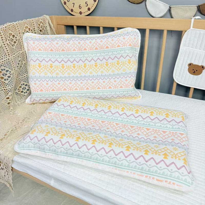 Dječje jastučnice od šest slojeva pamuk gaze, set od dva komada — jacquard tkanina, 100% pamuk