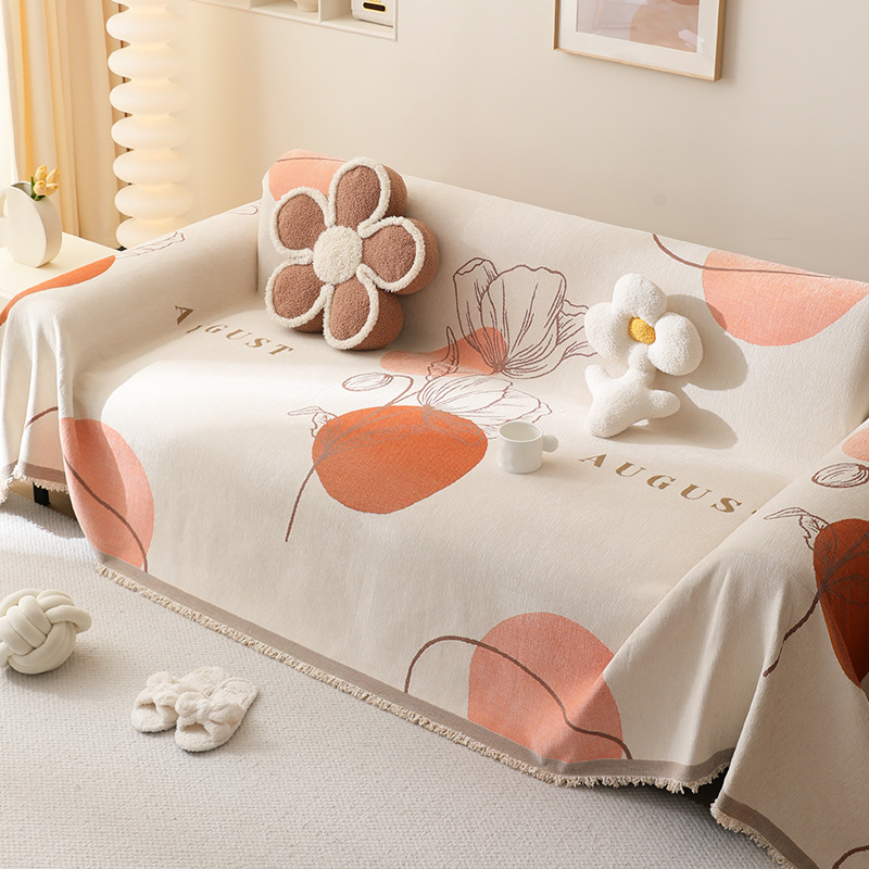 Guantao Chenille kanapévédő huzat háromüléses kanapéhoz, macskakarcolás elleni, porálló, teljes lefedettség; minták: csillagfényes égbolt, geometriai, szivárvány, növény virágok