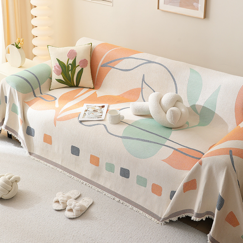 Guantao Chenille kanapévédő huzat háromüléses kanapéhoz, macskakarcolás elleni, porálló, teljes lefedettség; minták: csillagfényes égbolt, geometriai, szivárvány, növény virágok