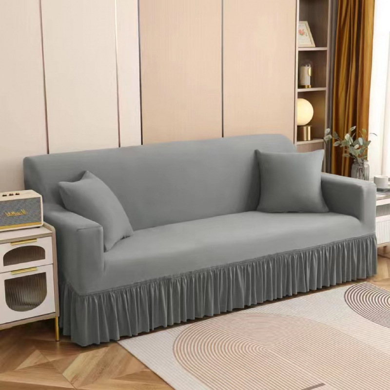 Universális kanapéhuzat, poliészter keverék, egyszínű minta, egyszerű és modern stílus, kanapé védőhuzat