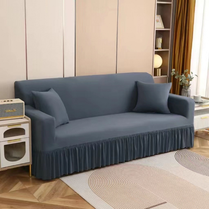 Universális kanapéhuzat, poliészter keverék, egyszínű minta, egyszerű és modern stílus, kanapé védőhuzat