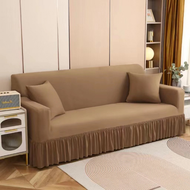 Universális kanapéhuzat, poliészter keverék, egyszínű minta, egyszerű és modern stílus, kanapé védőhuzat