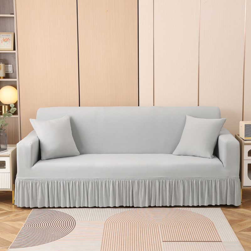 Universális kanapéhuzat, poliészter keverék, egyszínű minta, egyszerű és modern stílus, kanapé védőhuzat