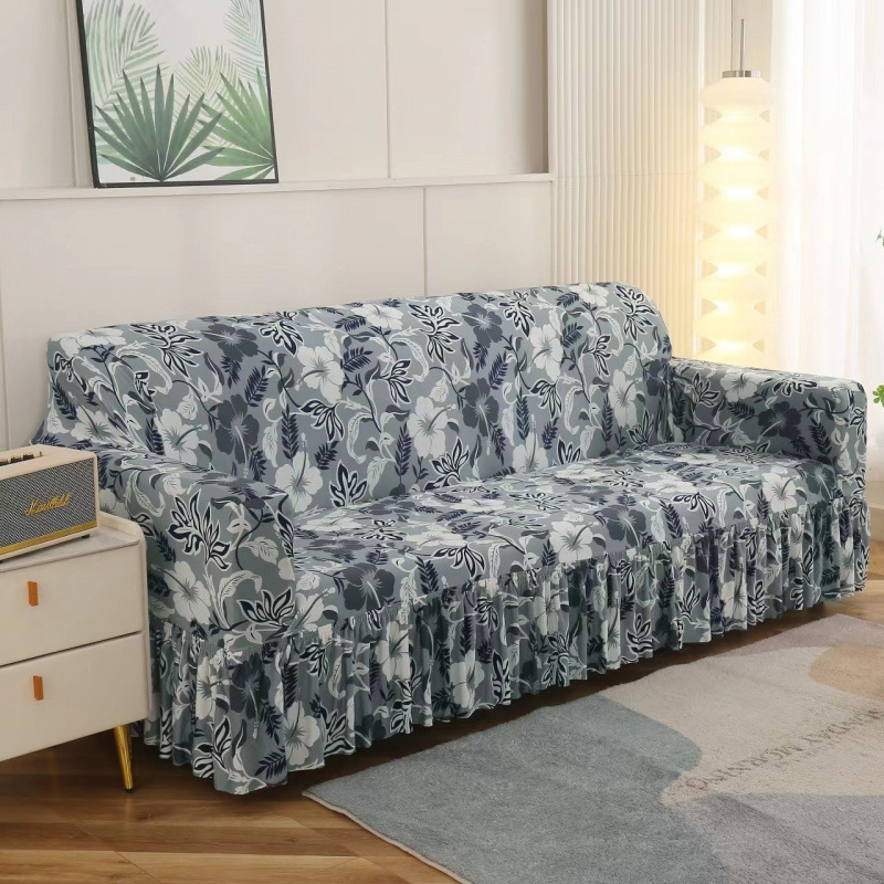 Universális kanapéhuzat, poliészter keverék, egyszínű minta, egyszerű és modern stílus, kanapé védőhuzat