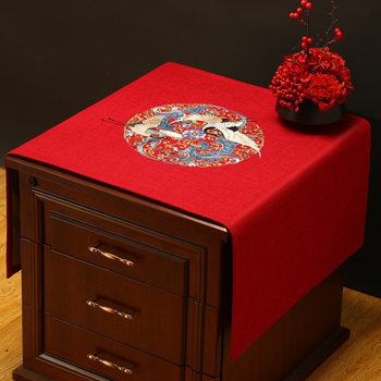 Многофункционална покривка за маси и шкафове за нощно шкафче, кафе маса и маса за хранене — стил: Нов китайски стил — пространство: всекидневна — Материал: Друг