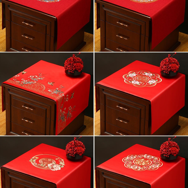 Многофункционална покривка за маси и шкафове за нощно шкафче, кафе маса и маса за хранене — стил: Нов китайски стил — пространство: всекидневна — Материал: Друг