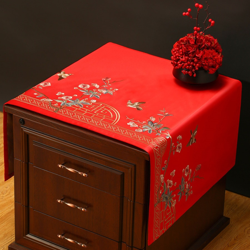 Многофункционална покривка за маси и шкафове за нощно шкафче, кафе маса и маса за хранене — стил: Нов китайски стил — пространство: всекидневна — Материал: Друг