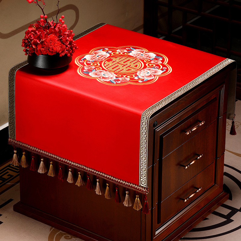 Многофункционална покривка за маси и шкафове за нощно шкафче, кафе маса и маса за хранене — стил: Нов китайски стил — пространство: всекидневна — Материал: Друг