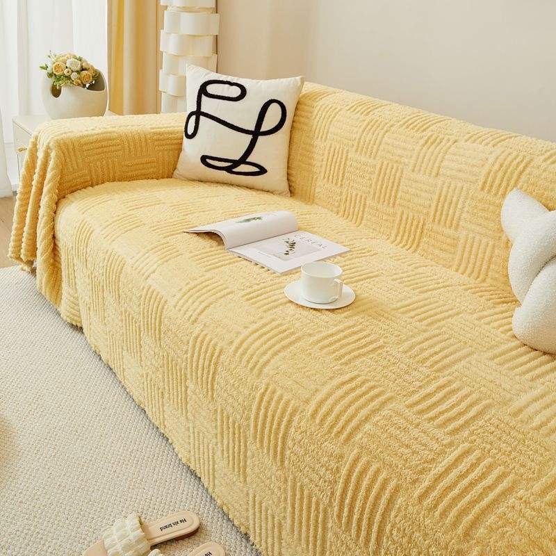 Púpos velúr kanapévédő sarokkanapéra, univerzális, csúszásmentes, teljes fedettség, letisztult és modern stílus