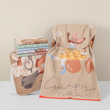 Fürdő- és strandtörölköző — Zhiyang, 100% pamut, jacquard, 32s fonal, 300–400 g