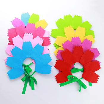 Bērnu galvas lente ar filca ziedu, rokas darbs, korejiešu stils, vasara 2024