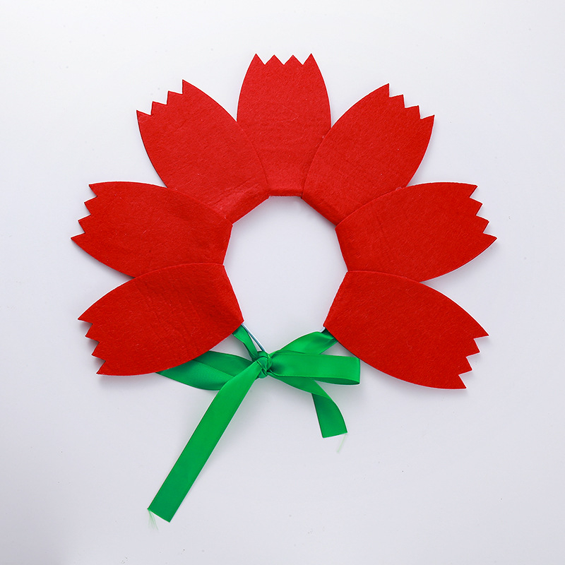 Bērnu galvas lente ar filca ziedu, rokas darbs, korejiešu stils, vasara 2024