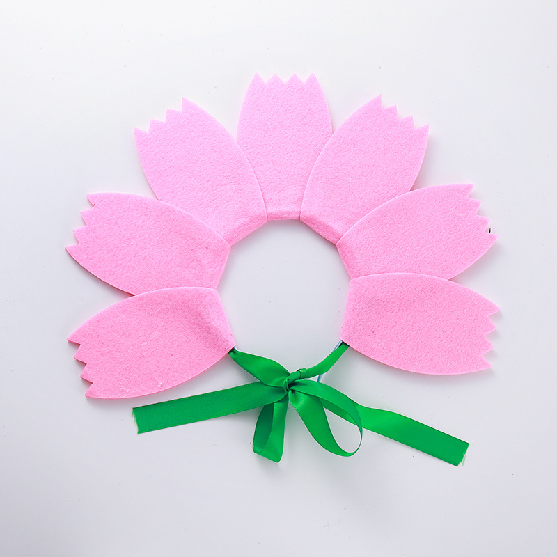 Bērnu galvas lente ar filca ziedu, rokas darbs, korejiešu stils, vasara 2024