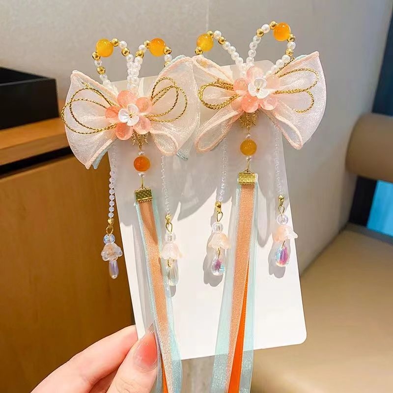 Spajalica za kosu od smole za djecu, kineskog stila, pleteni uzorak, klipsa za kosu, bez umetaka