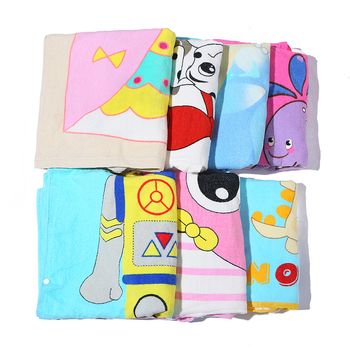 Laste kapuutsiga rätikmantel, 100% puuvill, 200–300 g, karikatuurid/loomade mustrid