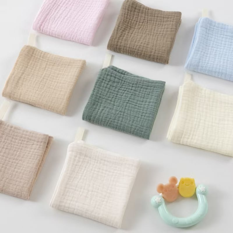 Beebide ruuträtik 100% puuvillast, ühe lõngaga, lihtne kudumine, neljakihiline ruuträtik, imendumine 0–5 s