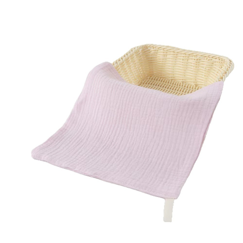 Bébik négyzet alakú törölköző 100% pamutból, egyszálas fonal, sima szövés, négy réteg, nedvességfelvétel 0–5 s