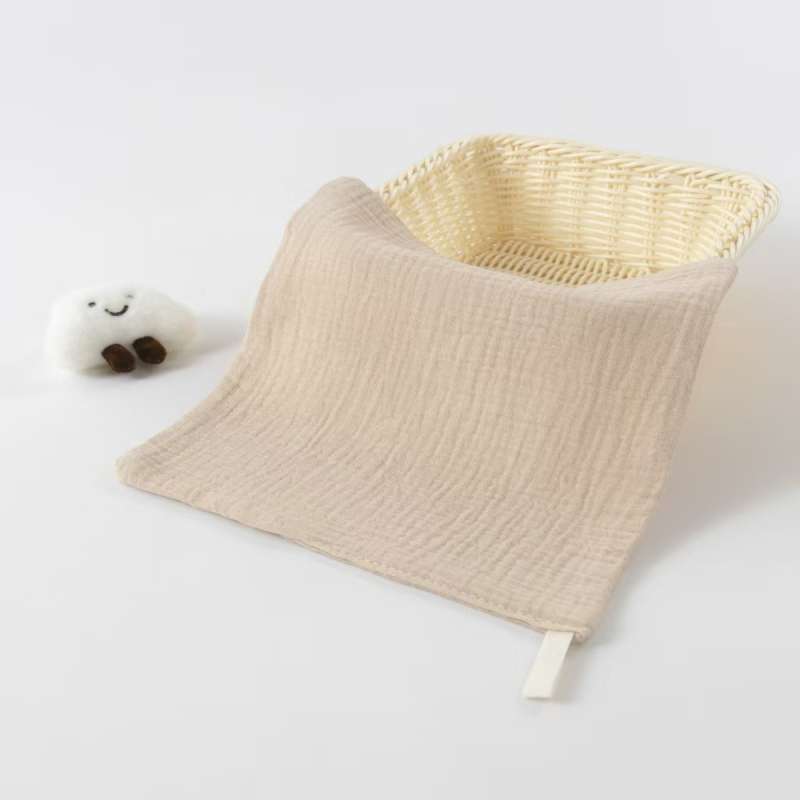 Bébik négyzet alakú törölköző 100% pamutból, egyszálas fonal, sima szövés, négy réteg, nedvességfelvétel 0–5 s