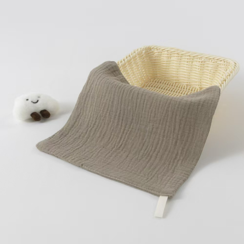 Bébik négyzet alakú törölköző 100% pamutból, egyszálas fonal, sima szövés, négy réteg, nedvességfelvétel 0–5 s