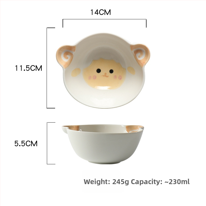 Crtić keramički tanjur za užinu – nepravilnog oblika, podglazurna završna obrada, mikrovalna otpornost, otisnut logotip, prilagodljiv