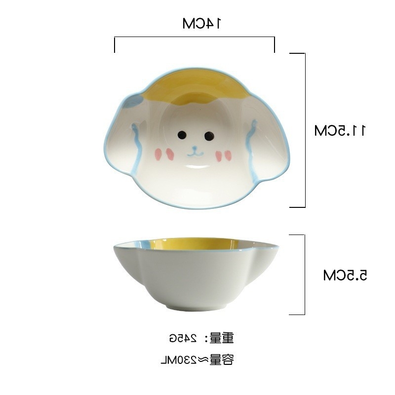 Crtić keramički tanjur za užinu – nepravilnog oblika, podglazurna završna obrada, mikrovalna otpornost, otisnut logotip, prilagodljiv