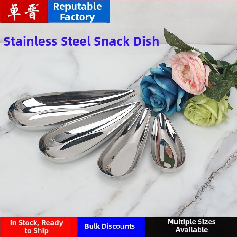 Zhuo Jin плодово плато от неръждаема стомана, десертно сервиране, модерен стил, първокласно качество, лицензирана частна марка