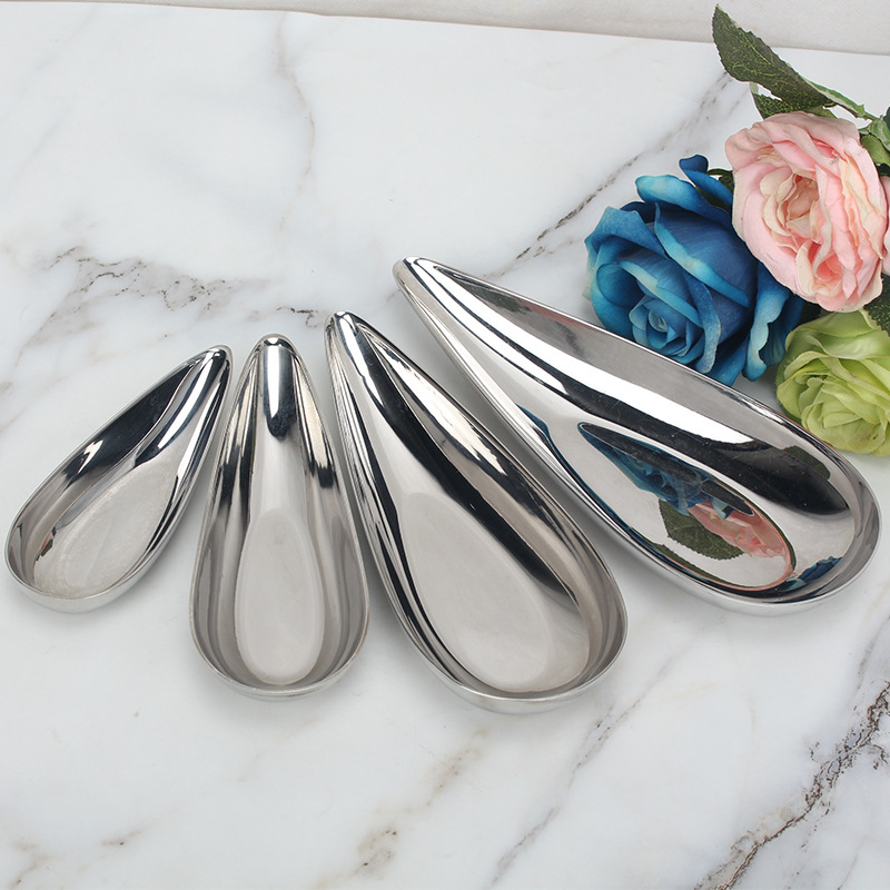 Zhuo Jin плодово плато от неръждаема стомана, десертно сервиране, модерен стил, първокласно качество, лицензирана частна марка