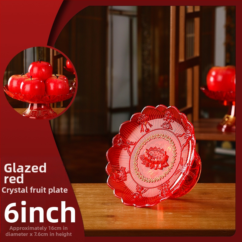 Plastikinė vaisių lėkštė kinų stiliaus budistiniams aukojimams Guanyinui, namų dekorui, neimportuota, ne dovana.