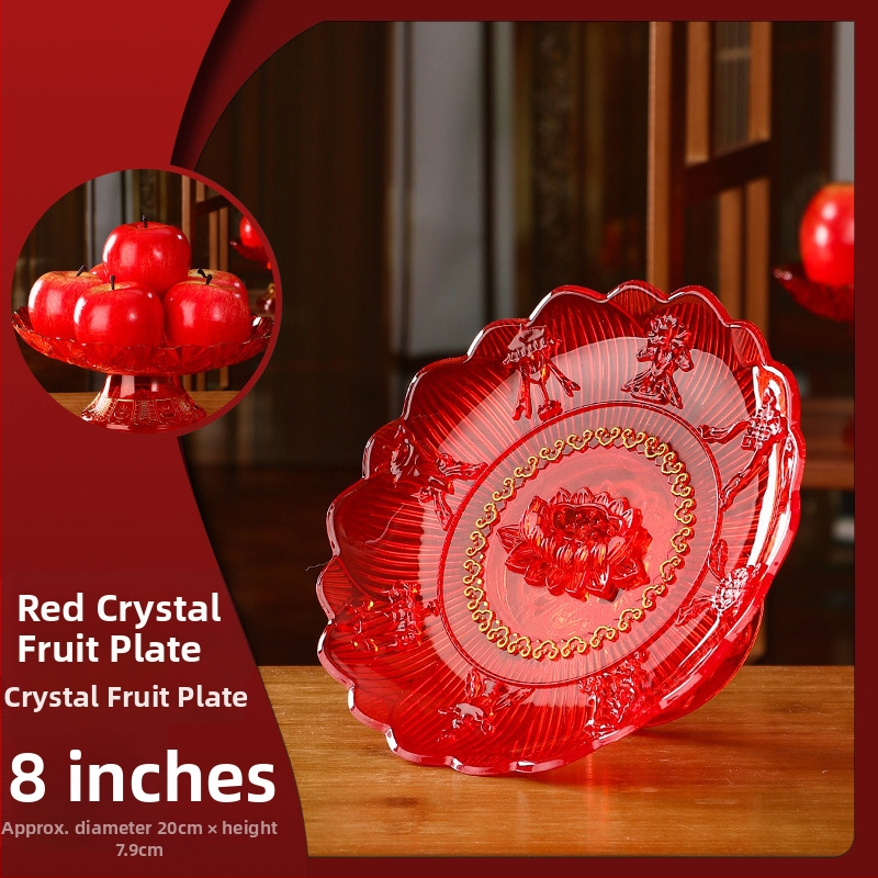 Plastikinė vaisių lėkštė kinų stiliaus budistiniams aukojimams Guanyinui, namų dekorui, neimportuota, ne dovana.