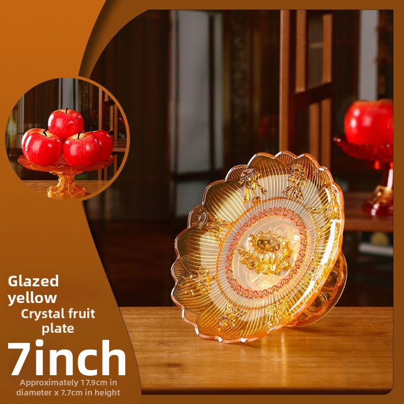 Plastikinė vaisių lėkštė kinų stiliaus budistiniams aukojimams Guanyinui, namų dekorui, neimportuota, ne dovana.