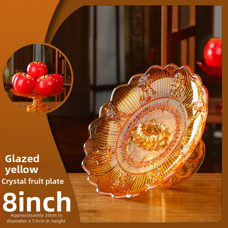 Plastikinė vaisių lėkštė kinų stiliaus budistiniams aukojimams Guanyinui, namų dekorui, neimportuota, ne dovana.