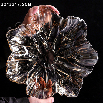 Стъклена плодова чиния Tulip — средиземноморски стил, премиум клас, марка wangsan, лансирана през пролет 2021