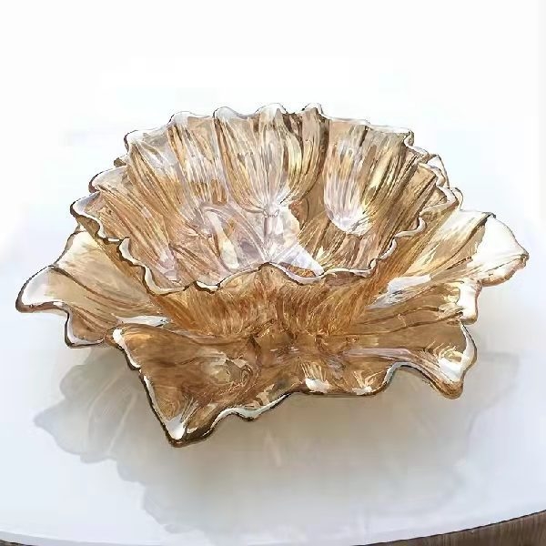 Стъклена плодова чиния Tulip — средиземноморски стил, премиум клас, марка wangsan, лансирана през пролет 2021