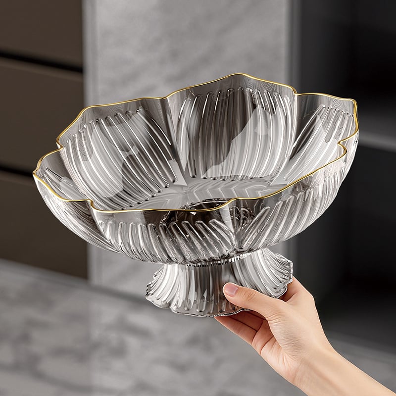 Youjin пластмасов поднос за плодове на крака – стил light luxury ретро, плодова чиния за холна маса