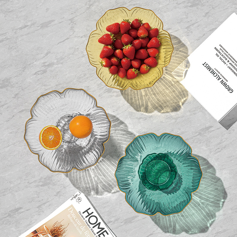 Youjin пластмасов поднос за плодове на крака – стил light luxury ретро, плодова чиния за холна маса