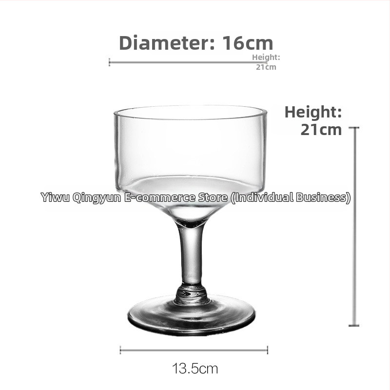 Стъклена чиния за плодове в европейски стил — прозрачна платформа за торти и десерти, витрина за плодове, марка Qingyun, стил прост, стартирала през есен 2013